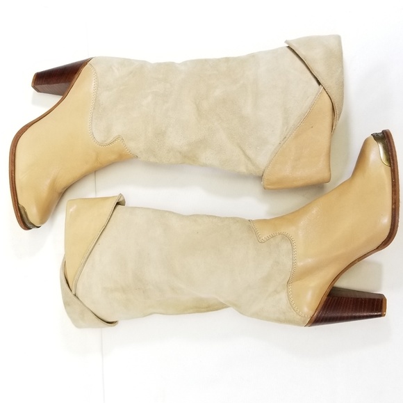 Vtg ZODIAC USA WOMEN'S 6.5M Leather & Suede Boots - Picture 4 of 8